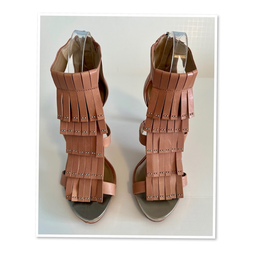 BCBG Maxazria Ma Leigh Fringe Leather Sandals - Picture 2 of 10
